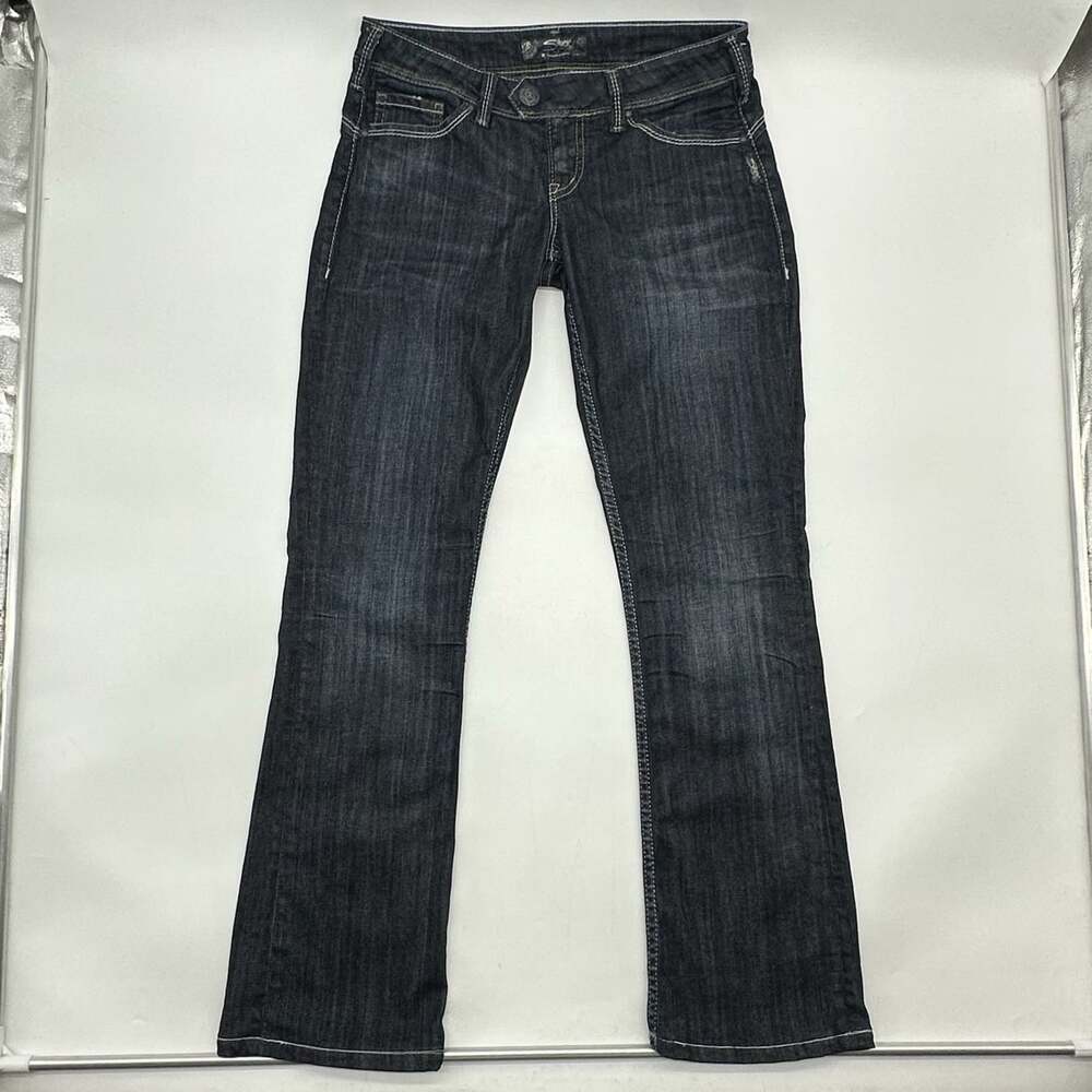 Silver Jeans Tuesday 16 1/2 Size W28/L31 Blue Denim Low Rise Slim Bootcut Jeans